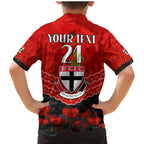 Custom St Kilda Saints Football Family Matching Mermaid Dress and Hawaiian Shirt ANZAC Lest We Forget