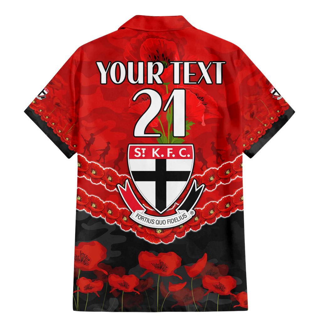 Custom St Kilda Saints Football Family Matching Mermaid Dress and Hawaiian Shirt ANZAC Lest We Forget