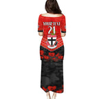 Custom St Kilda Saints Football Family Matching Puletasi and Hawaiian Shirt ANZAC Lest We Forget