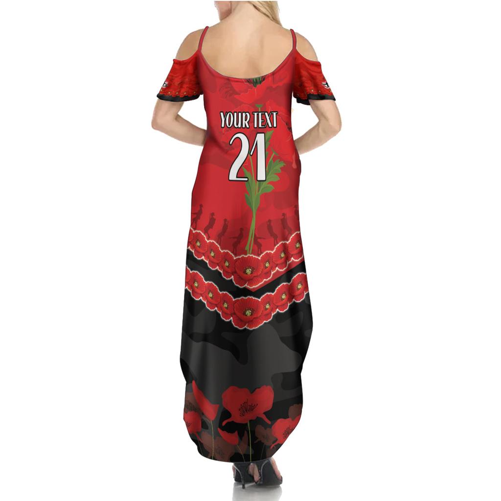 Custom St Kilda Saints Football Family Matching Summer Maxi Dress and Hawaiian Shirt ANZAC Lest We Forget