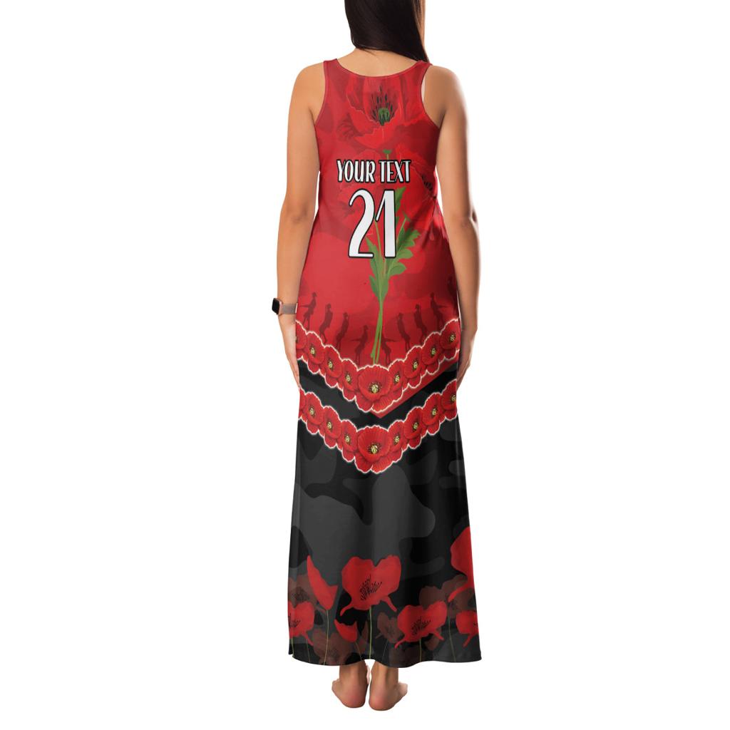 Custom St Kilda Saints Football Family Matching Tank Maxi Dress and Hawaiian Shirt ANZAC Lest We Forget