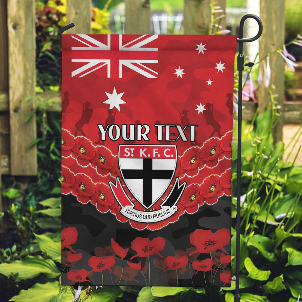 Custom St Kilda Saints Football Garden Flag ANZAC Lest We Forget