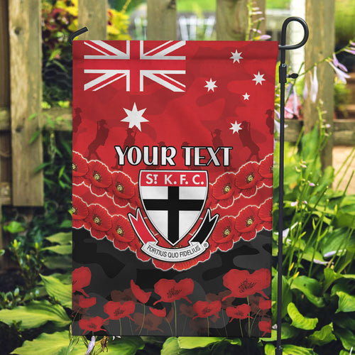Custom St Kilda Saints Football Garden Flag ANZAC Lest We Forget