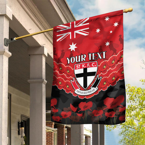 Custom St Kilda Saints Football Garden Flag ANZAC Lest We Forget