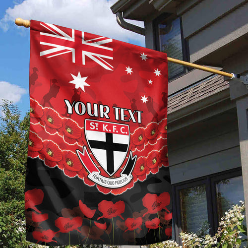 Custom St Kilda Saints Football Garden Flag ANZAC Lest We Forget