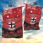 Custom St Kilda Saints Football Garden Flag ANZAC Lest We Forget