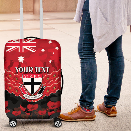Custom St Kilda Saints Football Luggage Cover ANZAC Lest We Forget