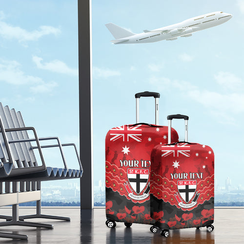Custom St Kilda Saints Football Luggage Cover ANZAC Lest We Forget