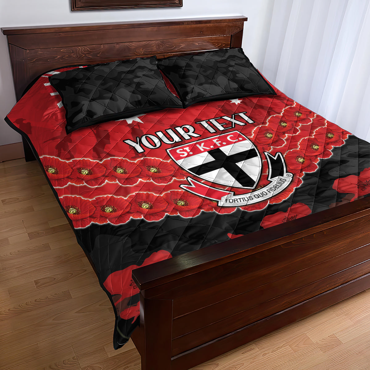 Custom St Kilda Saints Football Quilt Bed Set ANZAC Lest We Forget