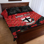 Custom St Kilda Saints Football Quilt Bed Set ANZAC Lest We Forget