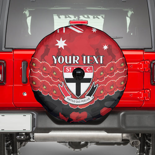 Custom St Kilda Saints Football Spare Tire Cover ANZAC Lest We Forget