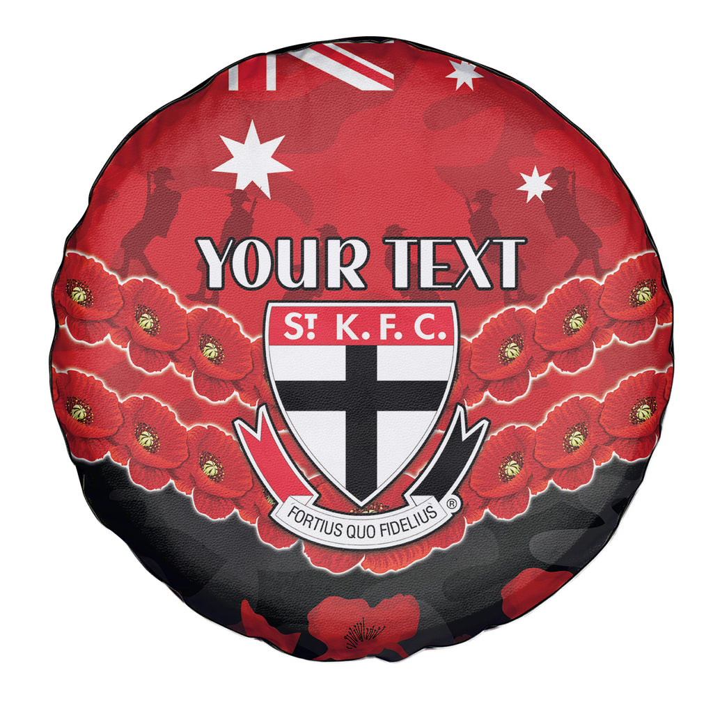 Custom St Kilda Saints Football Spare Tire Cover ANZAC Lest We Forget