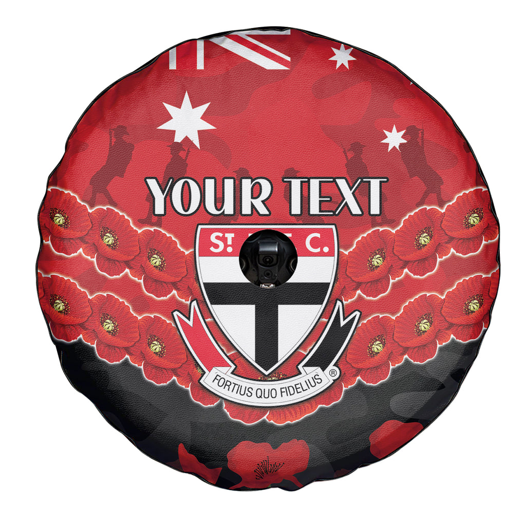 Custom St Kilda Saints Football Spare Tire Cover ANZAC Lest We Forget