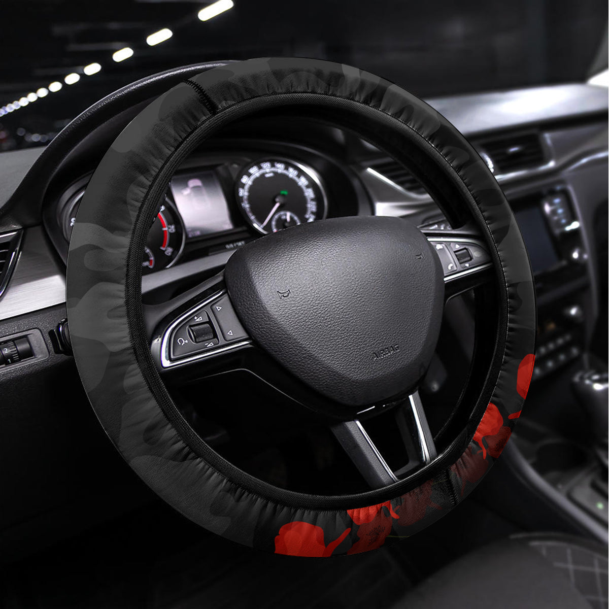 Custom St Kilda Saints Football Steering Wheel Cover ANZAC Lest We Forget