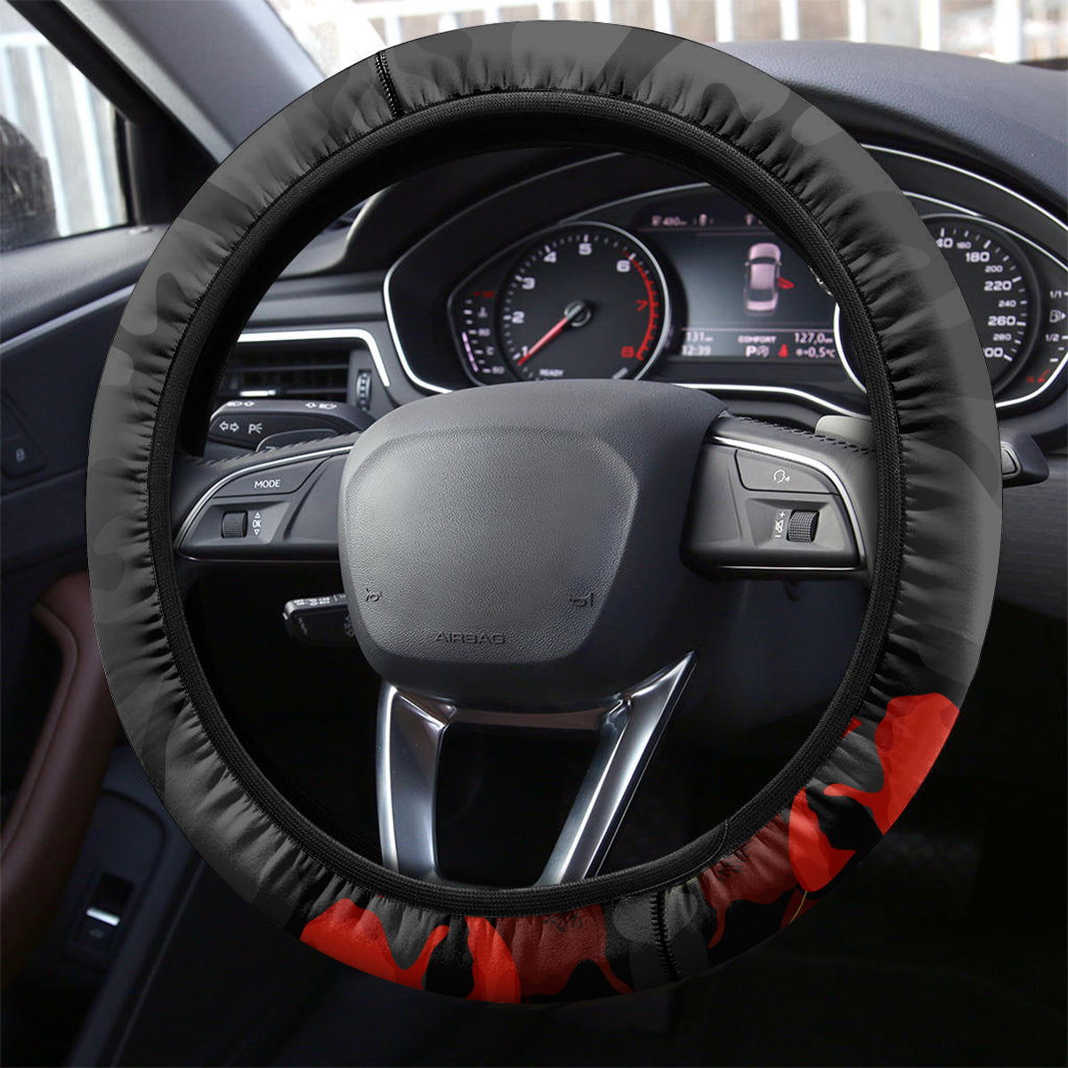 Custom St Kilda Saints Football Steering Wheel Cover ANZAC Lest We Forget