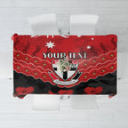 Custom St Kilda Saints Football Tablecloth ANZAC Lest We Forget