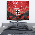 Custom St Kilda Saints Football Tapestry ANZAC Lest We Forget