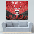 Custom St Kilda Saints Football Tapestry ANZAC Lest We Forget