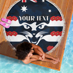 Custom Cats Football Beach Blanket ANZAC Lest We Forget