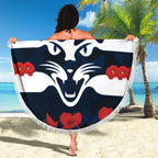 Custom Cats Football Beach Blanket ANZAC Lest We Forget