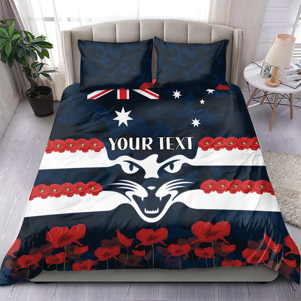 Custom Cats Football Bedding Set ANZAC Lest We Forget