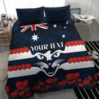 Custom Cats Football Bedding Set ANZAC Lest We Forget