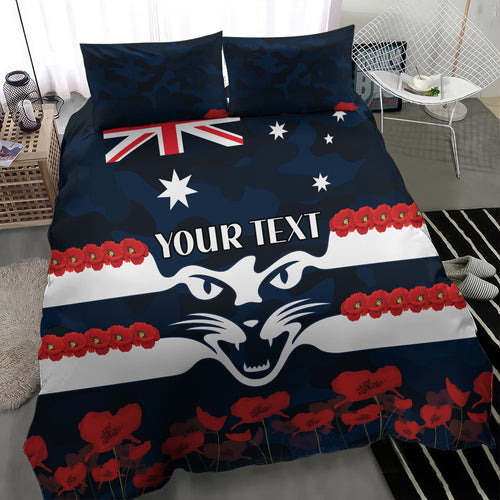 Custom Cats Football Bedding Set ANZAC Lest We Forget