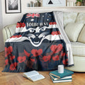 Custom Cats Football Blanket ANZAC Lest We Forget