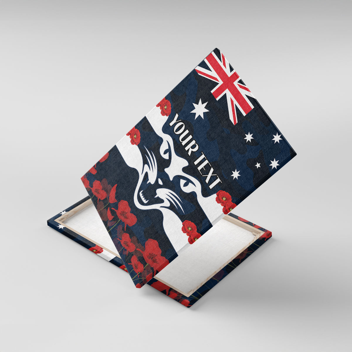 Custom Cats Football Canvas Wall Art ANZAC Lest We Forget