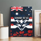 Custom Cats Football Canvas Wall Art ANZAC Lest We Forget