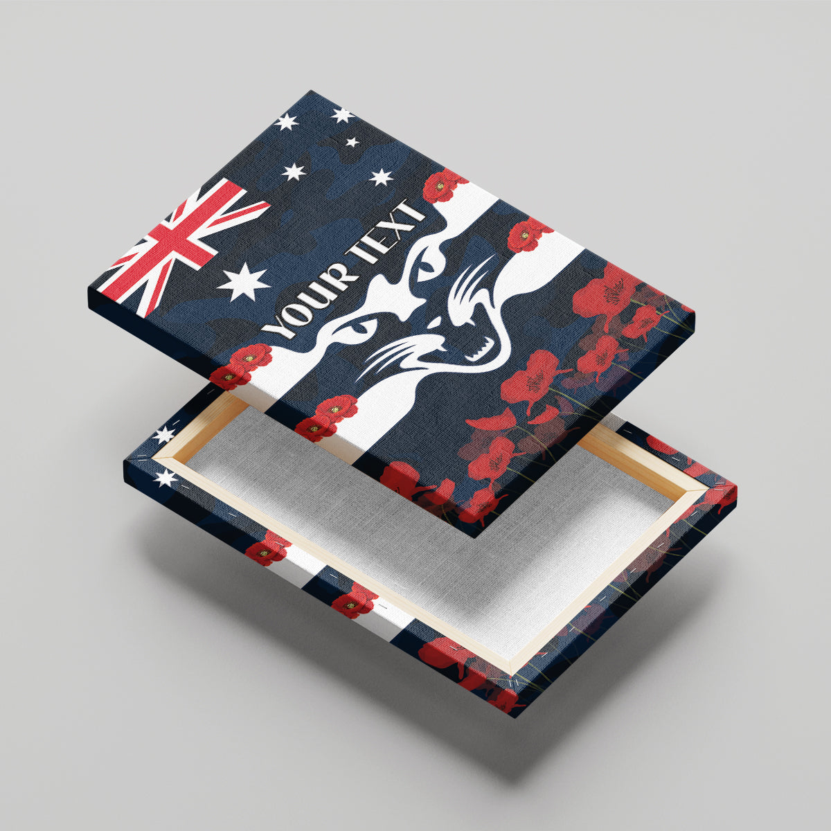 Custom Cats Football Canvas Wall Art ANZAC Lest We Forget