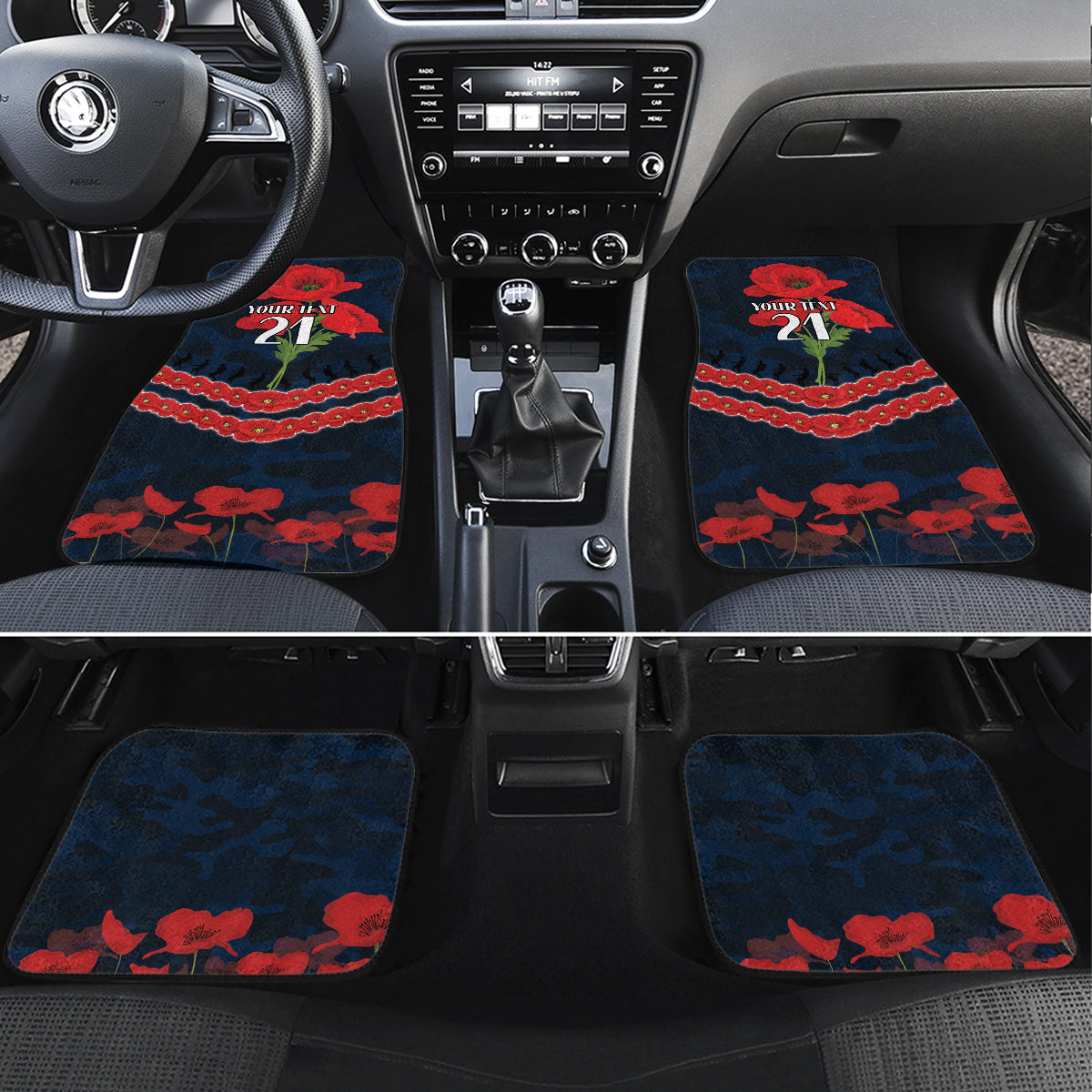 Custom Cats Football Car Mats ANZAC Lest We Forget
