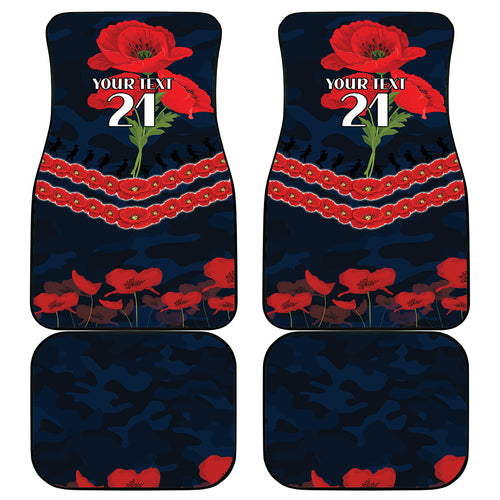 Custom Cats Football Car Mats ANZAC Lest We Forget