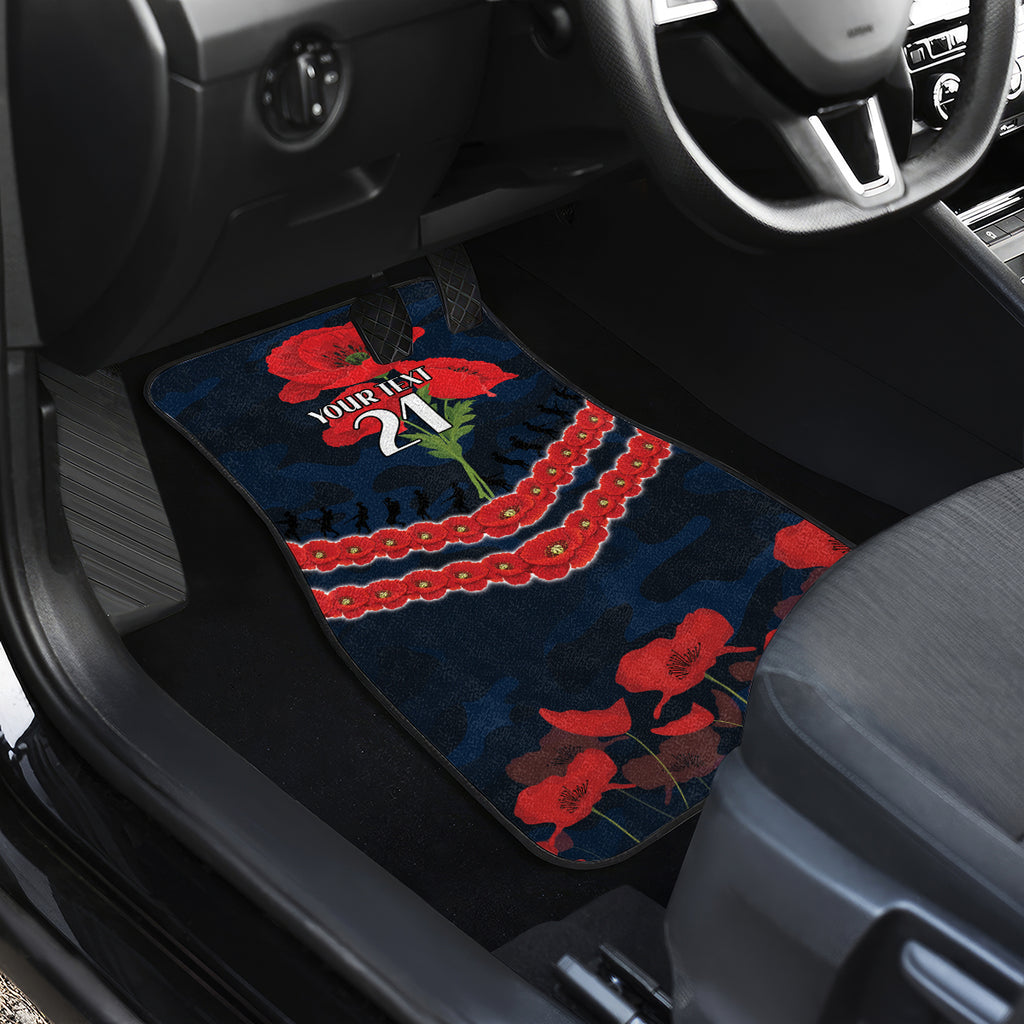 Custom Cats Football Car Mats ANZAC Lest We Forget