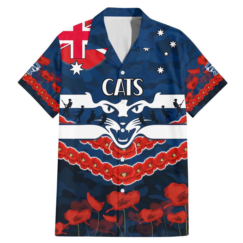 Custom Cats Football Family Matching Mermaid Dress and Hawaiian Shirt ANZAC Lest We Forget