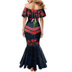 Custom Cats Football Family Matching Mermaid Dress and Hawaiian Shirt ANZAC Lest We Forget