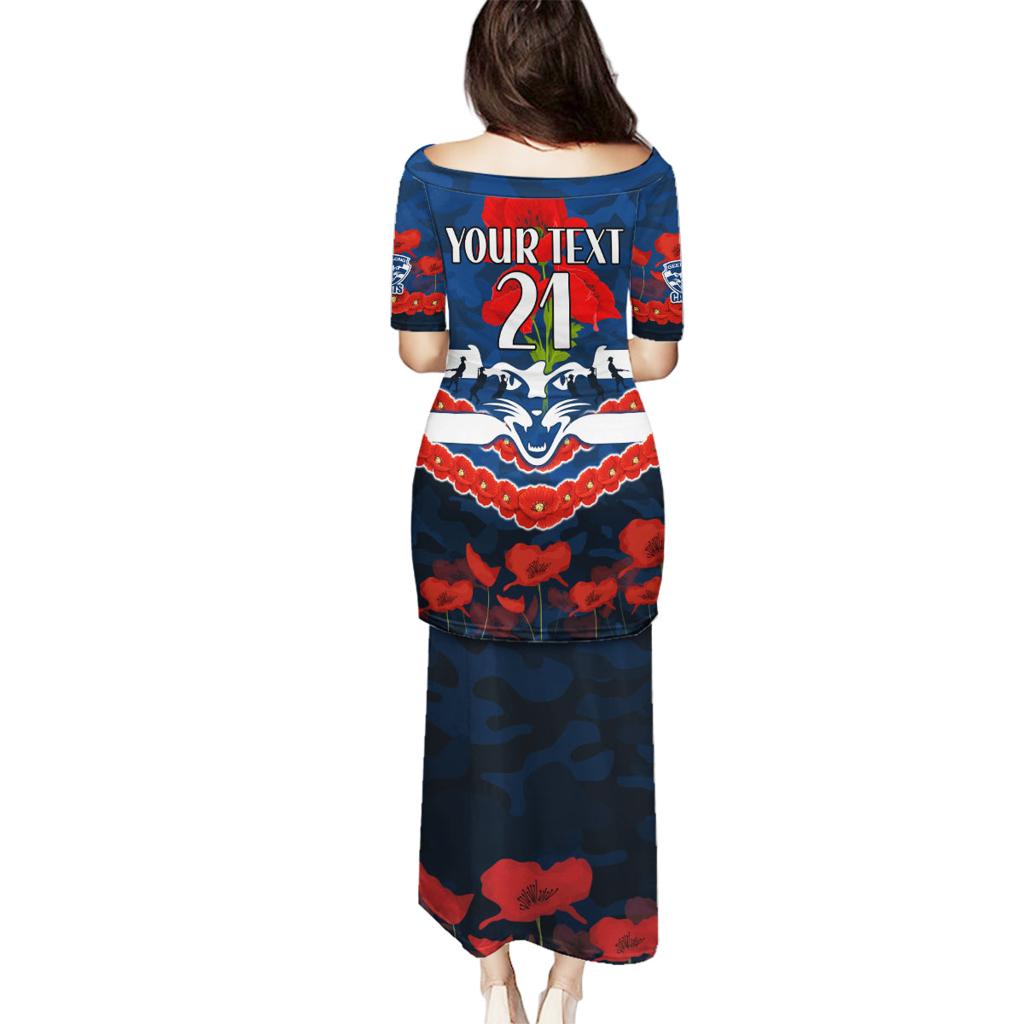 Custom Cats Football Family Matching Puletasi and Hawaiian Shirt ANZAC Lest We Forget