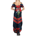 Custom Cats Football Family Matching Summer Maxi Dress and Hawaiian Shirt ANZAC Lest We Forget
