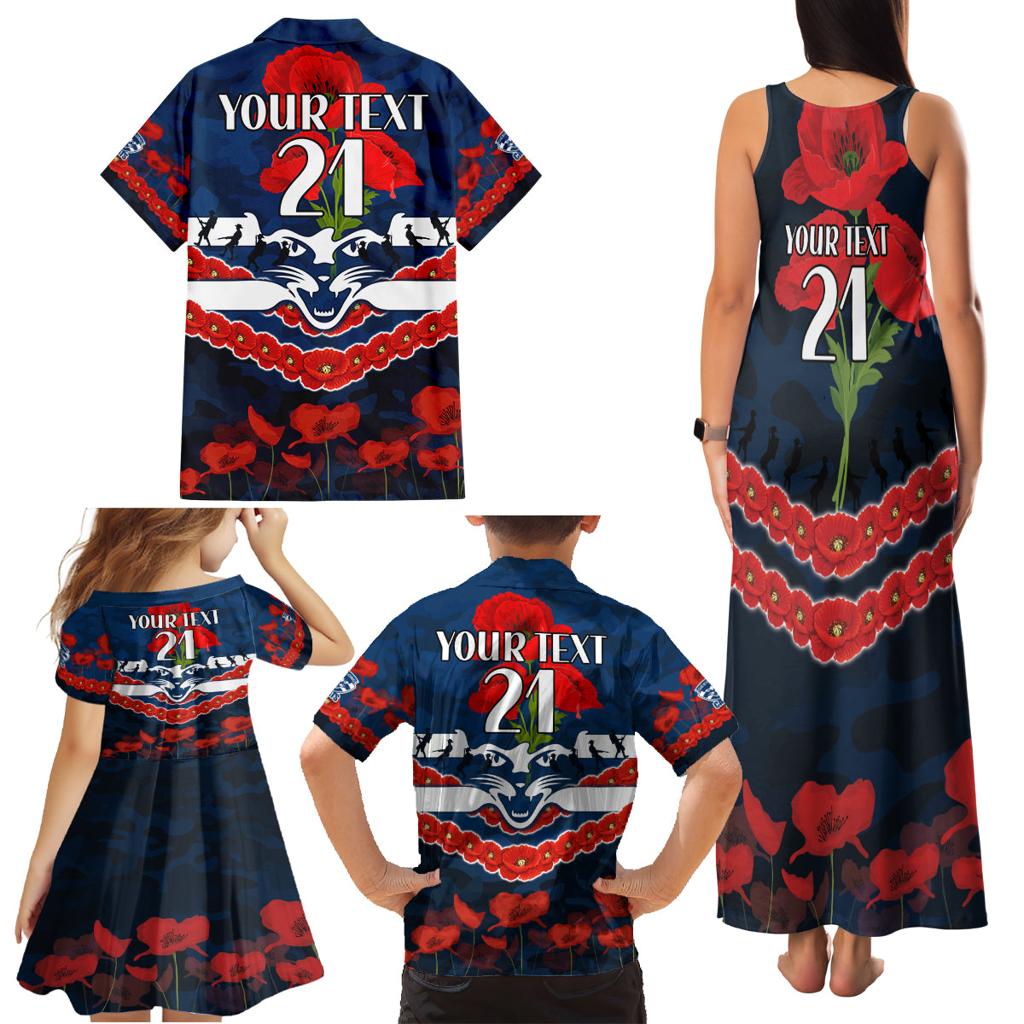 Custom Cats Football Family Matching Tank Maxi Dress and Hawaiian Shirt ANZAC Lest We Forget