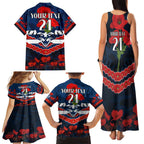 Custom Cats Football Family Matching Tank Maxi Dress and Hawaiian Shirt ANZAC Lest We Forget