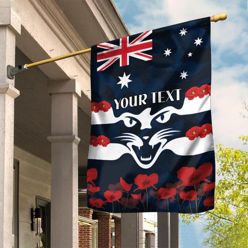 Custom Cats Football Garden Flag ANZAC Lest We Forget