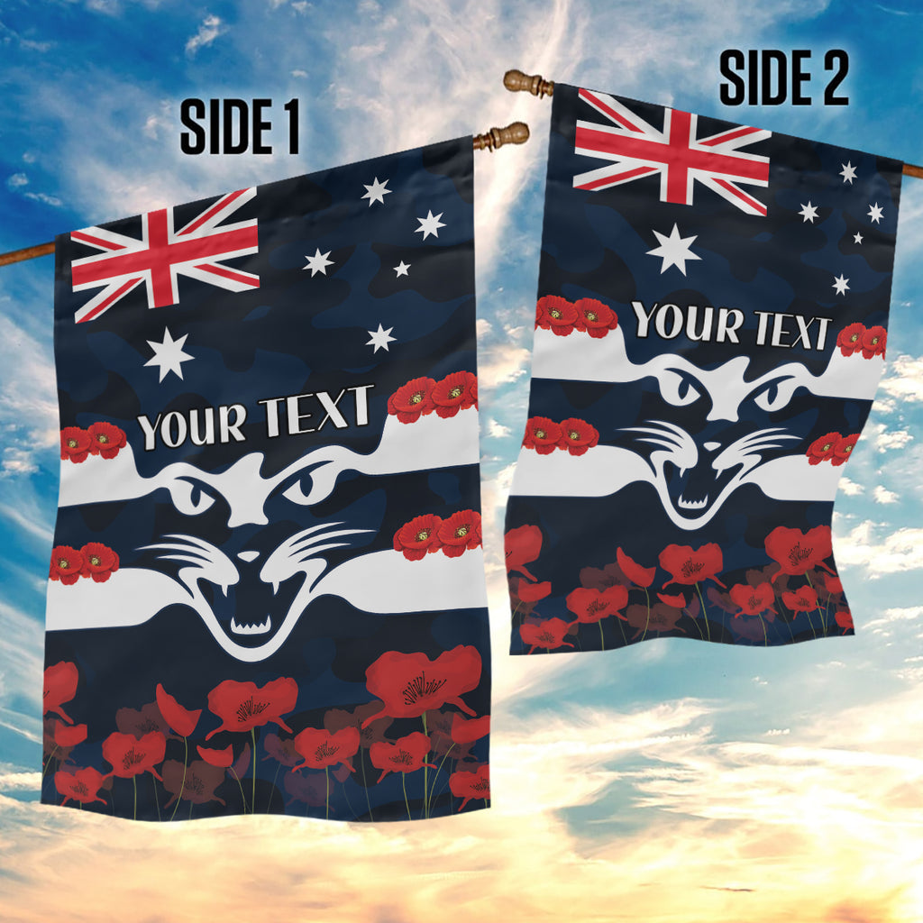 Custom Cats Football Garden Flag ANZAC Lest We Forget