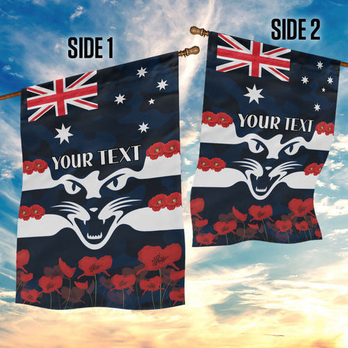 Custom Cats Football Garden Flag ANZAC Lest We Forget