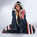Custom Cats Football Hooded Blanket ANZAC Lest We Forget