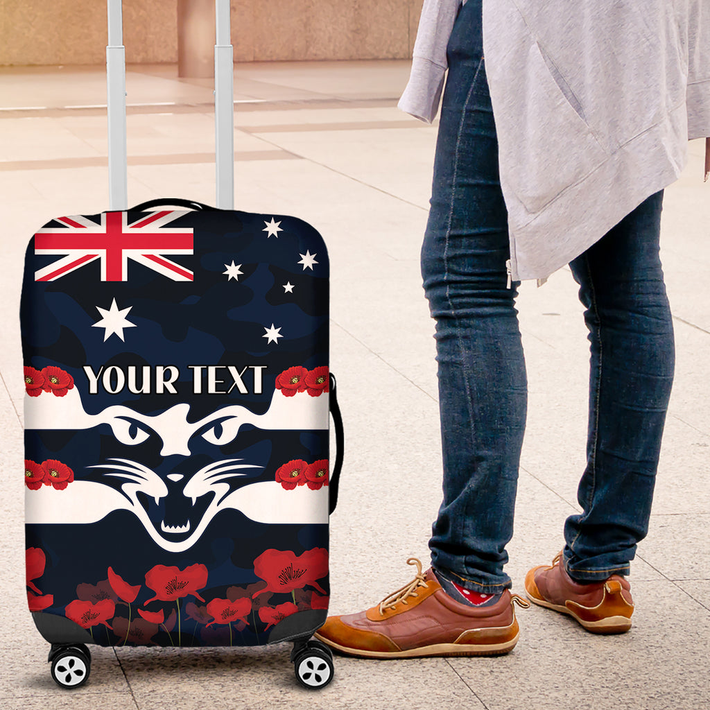 Custom Cats Football Luggage Cover ANZAC Lest We Forget