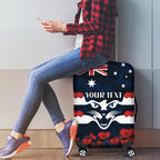 Custom Cats Football Luggage Cover ANZAC Lest We Forget