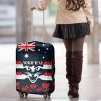 Custom Cats Football Luggage Cover ANZAC Lest We Forget