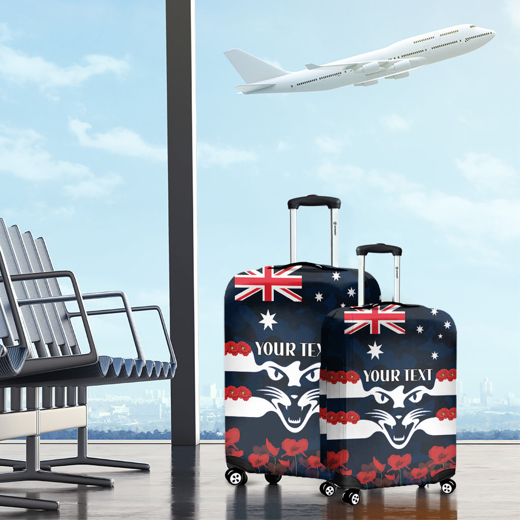 Custom Cats Football Luggage Cover ANZAC Lest We Forget