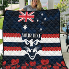 Custom Cats Football Quilt ANZAC Lest We Forget