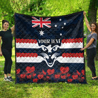 Custom Cats Football Quilt ANZAC Lest We Forget